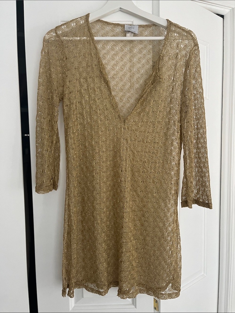 Gold lace coverup